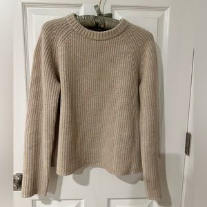 Jenni Kayne Cashmere Fisherman Sweater, Oatmeal size small EUC